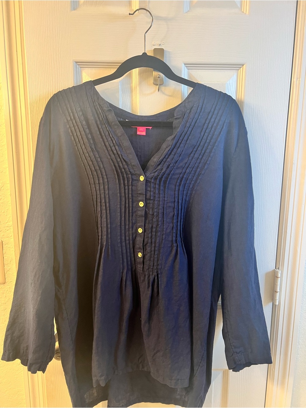 Lilly Pulitzer Navy Linen Tunic XL